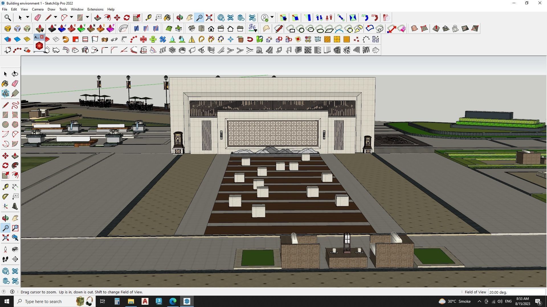 Sketchup shopping mall landscape 3d model 3D model_6