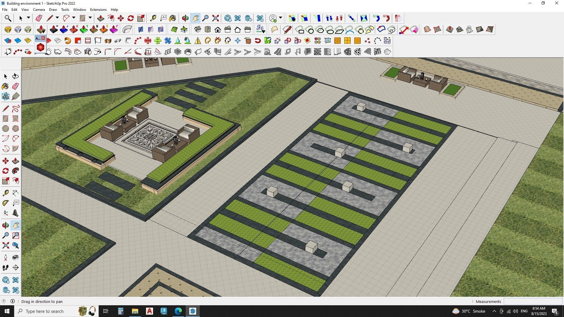 Sketchup shopping mall landscape 3d model 3D model_2