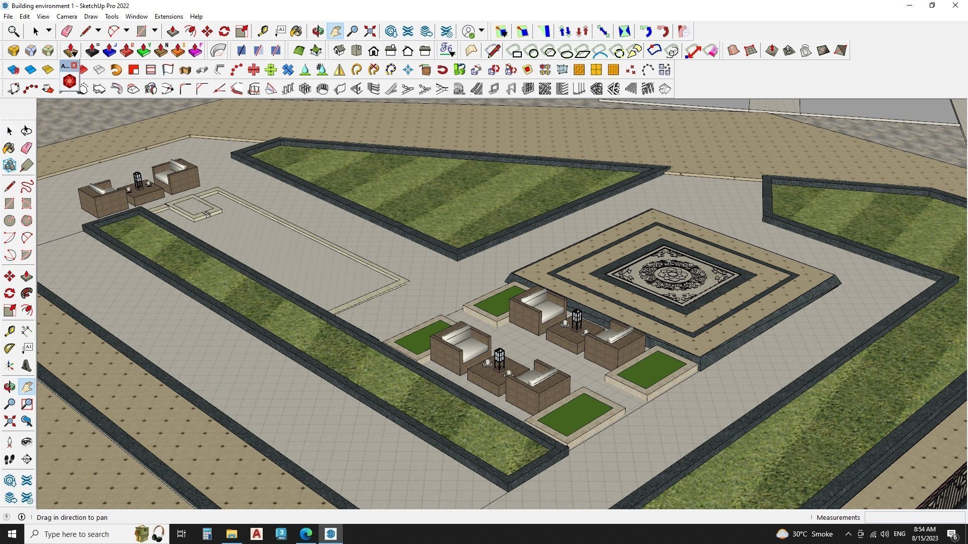 Sketchup shopping mall landscape 3d model 3D model_9