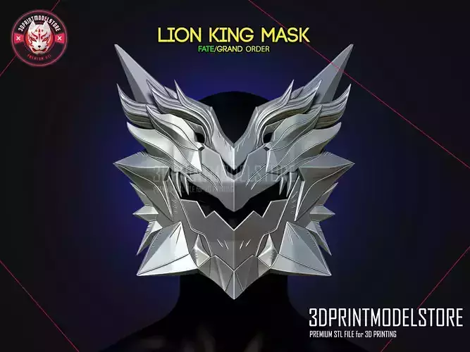 Lion King Fate Grand Order Cosplay Mask - Lancer King of Knights 3D print model