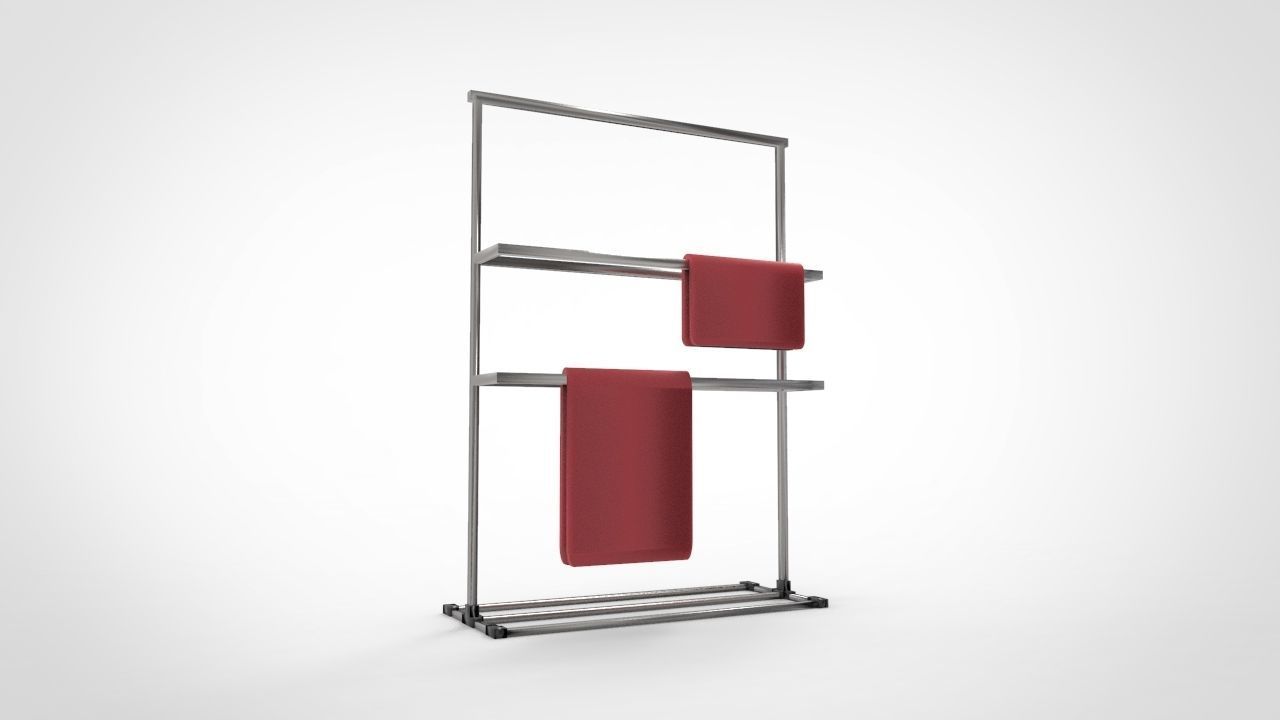 Towel Rack 2 3D model_2