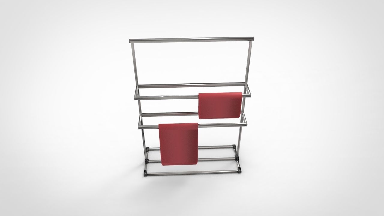 Towel Rack 2 3D model_3