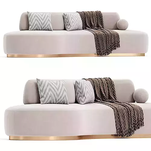 Palma Armless sofa 3d model 
