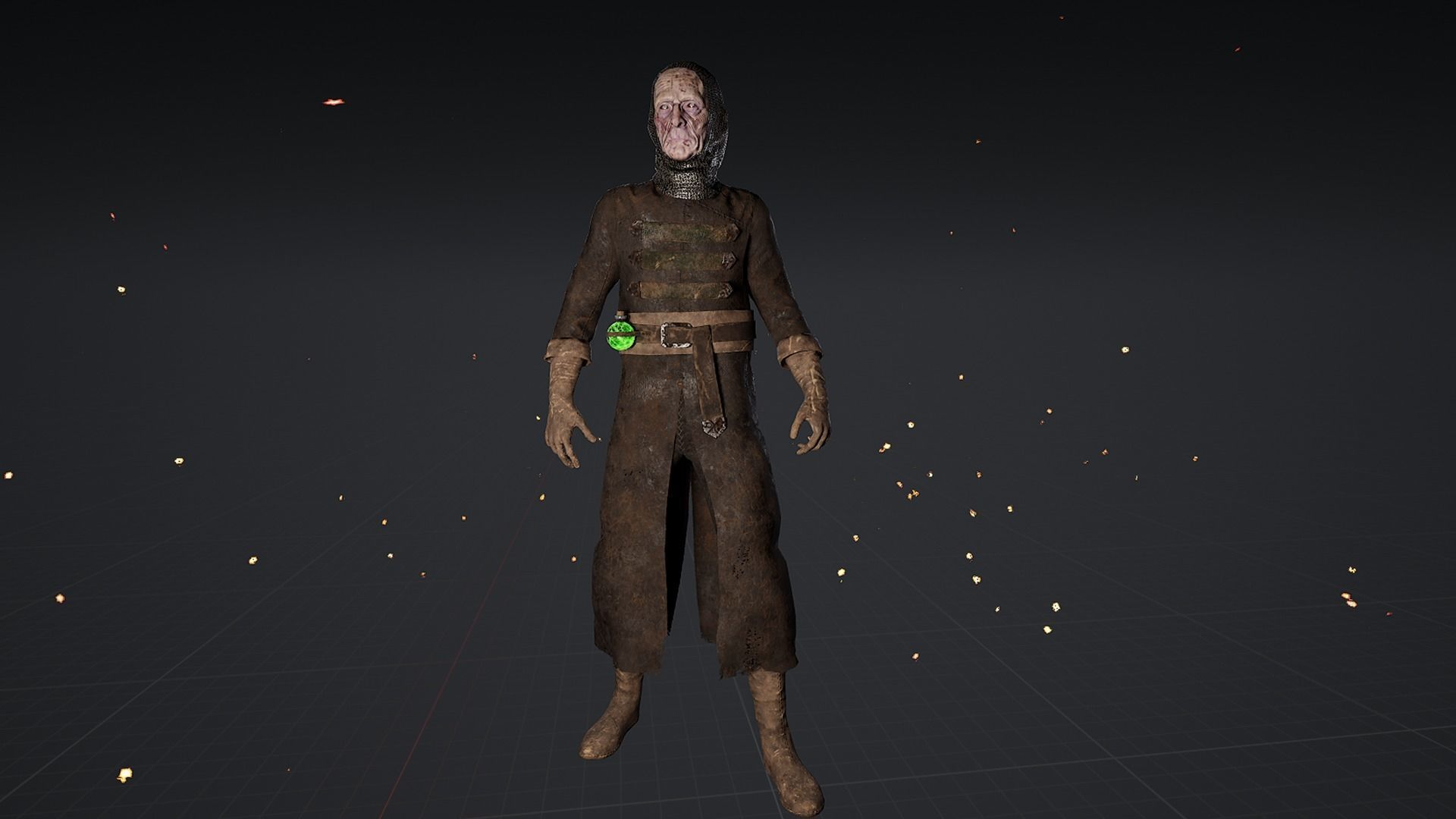 Plague Doctor Game Ready Low-poly 3D model_4