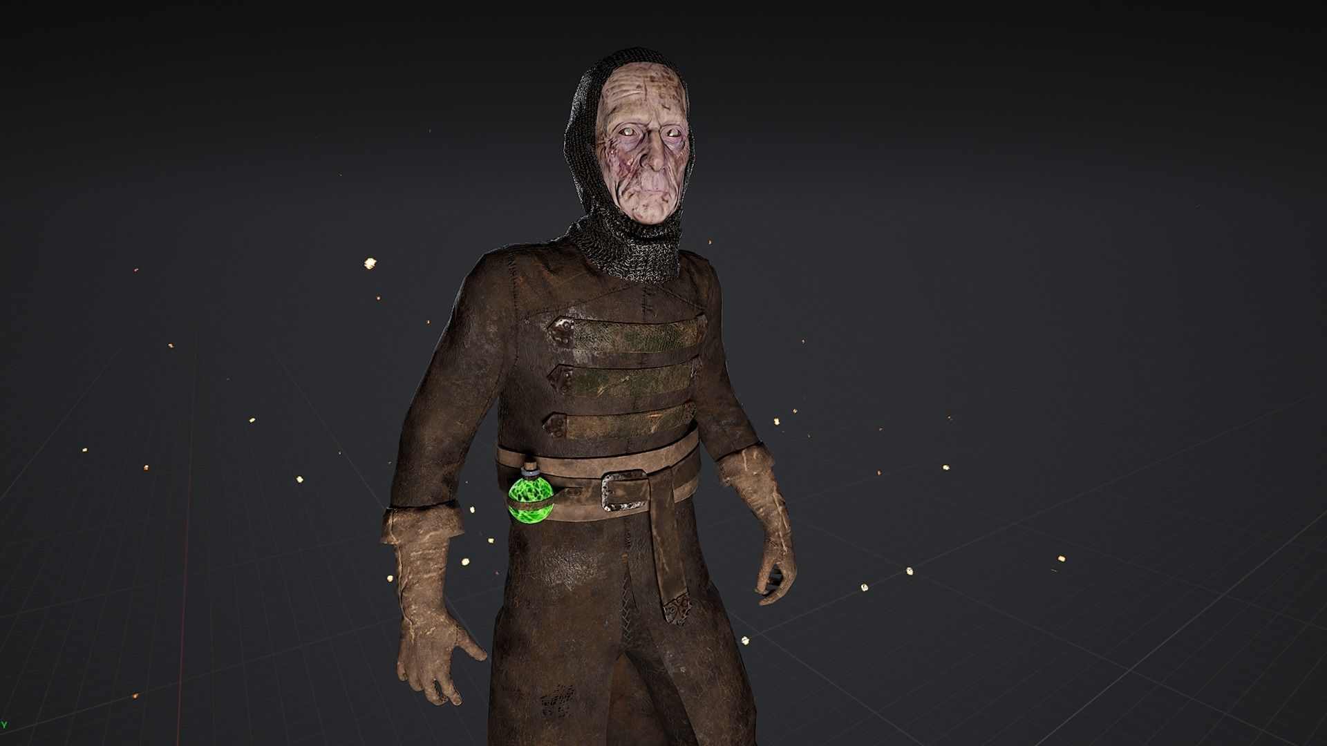 Plague Doctor Game Ready Low-poly 3D model_5