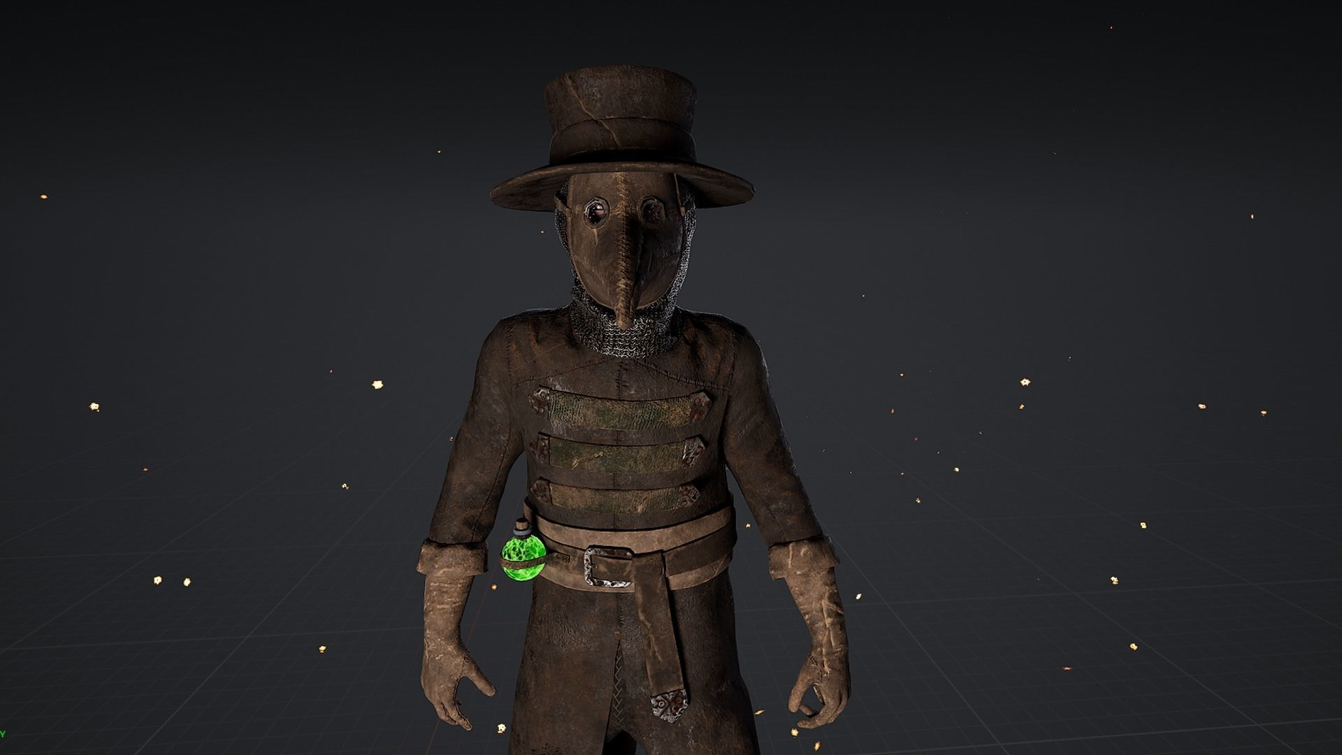 Plague Doctor Game Ready Low-poly 3D model_2