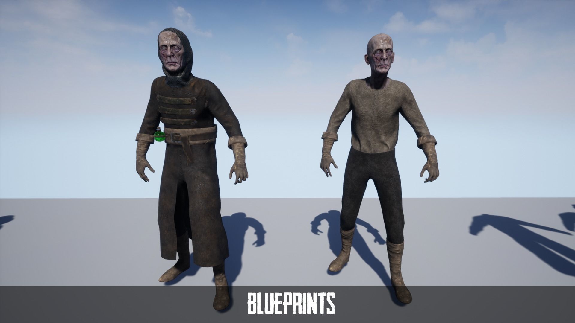 Plague Doctor Game Ready Low-poly 3D model_7