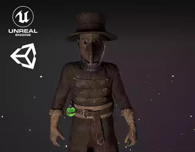 Plague Doctor Game Ready 