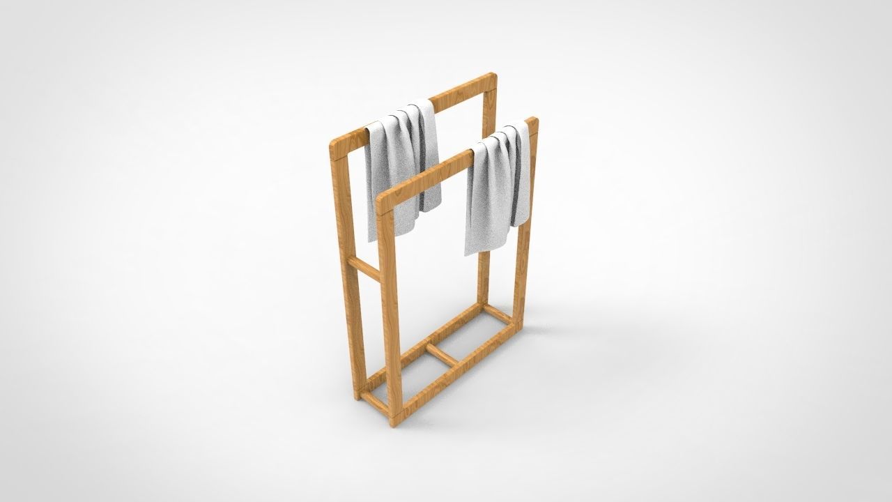 Towel rack 6 3D model_4