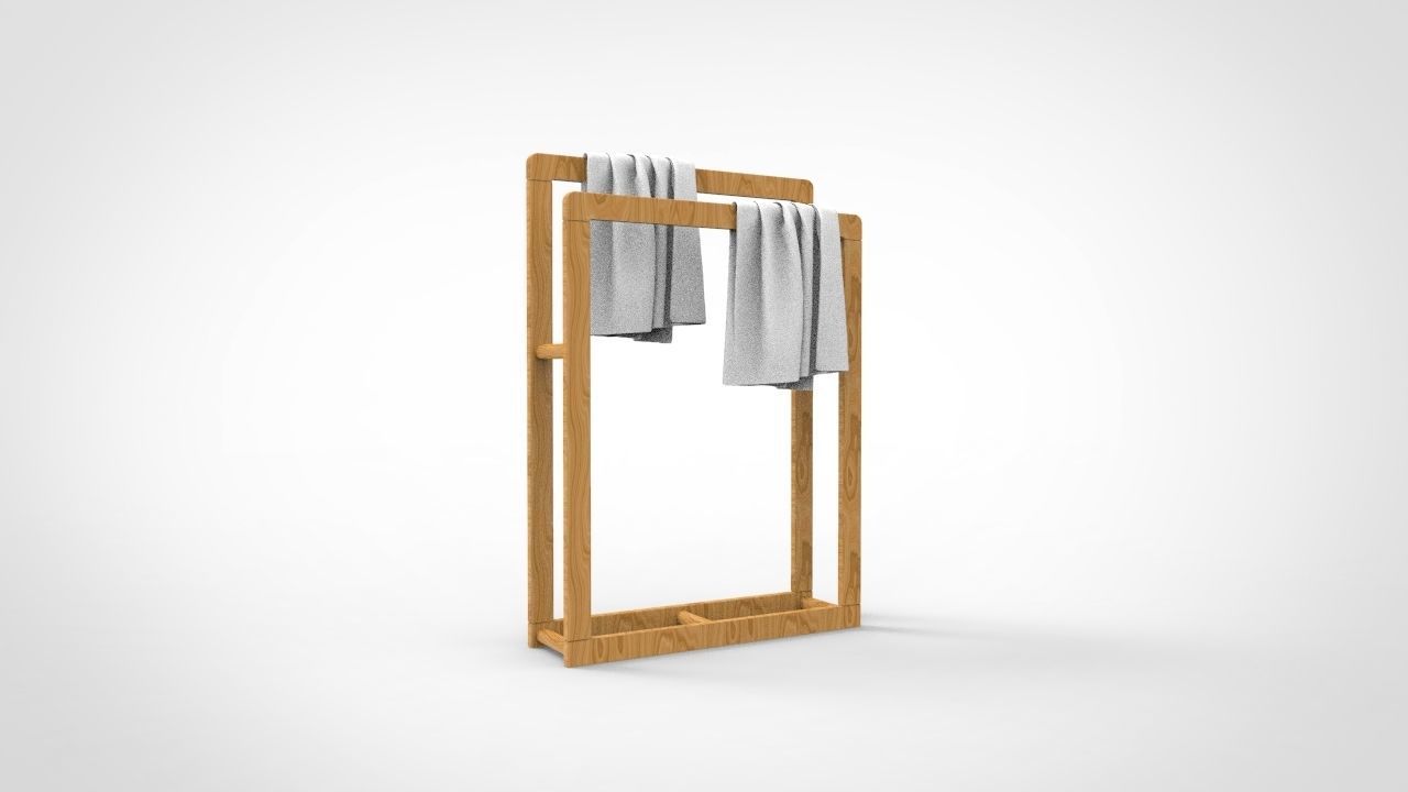 Towel rack 6 3D model_1