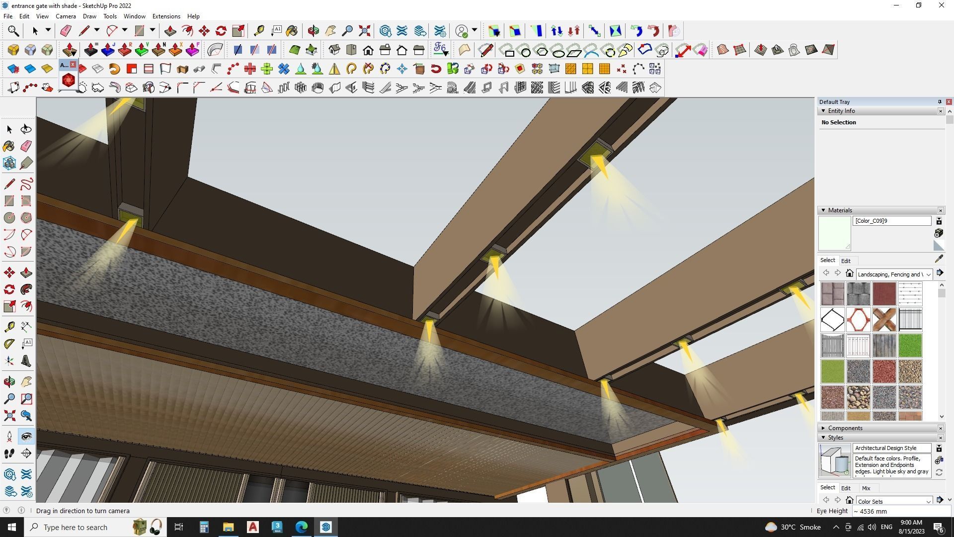 hotel Main entrance sketchup door 3D model_5