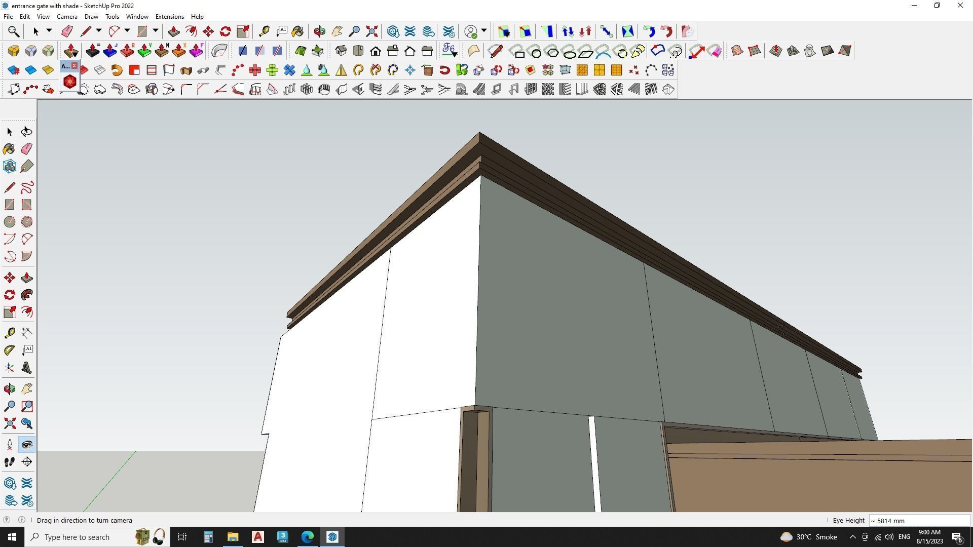 hotel Main entrance sketchup door 3D model_7