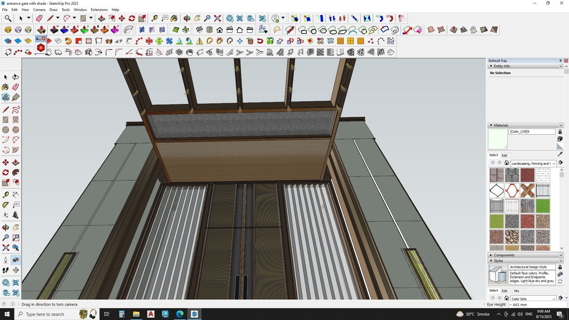 hotel Main entrance sketchup door 3D model_4