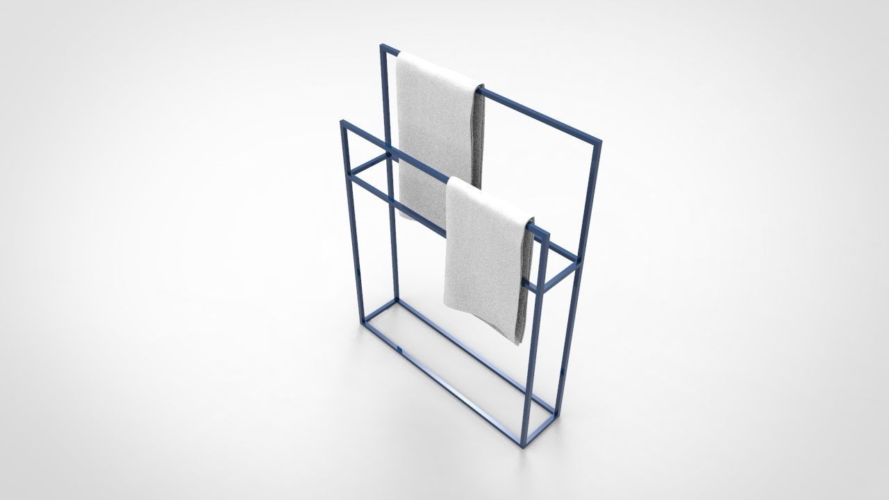 Towel Rack 8 3D model_3