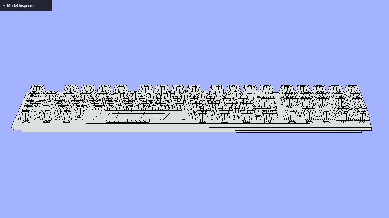 Keyboard Low-poly 3D model_5