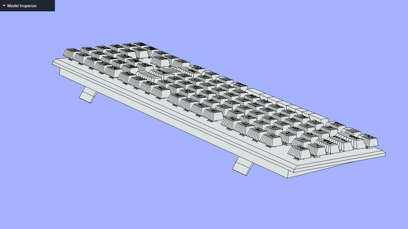 Keyboard Low-poly 3D model_4