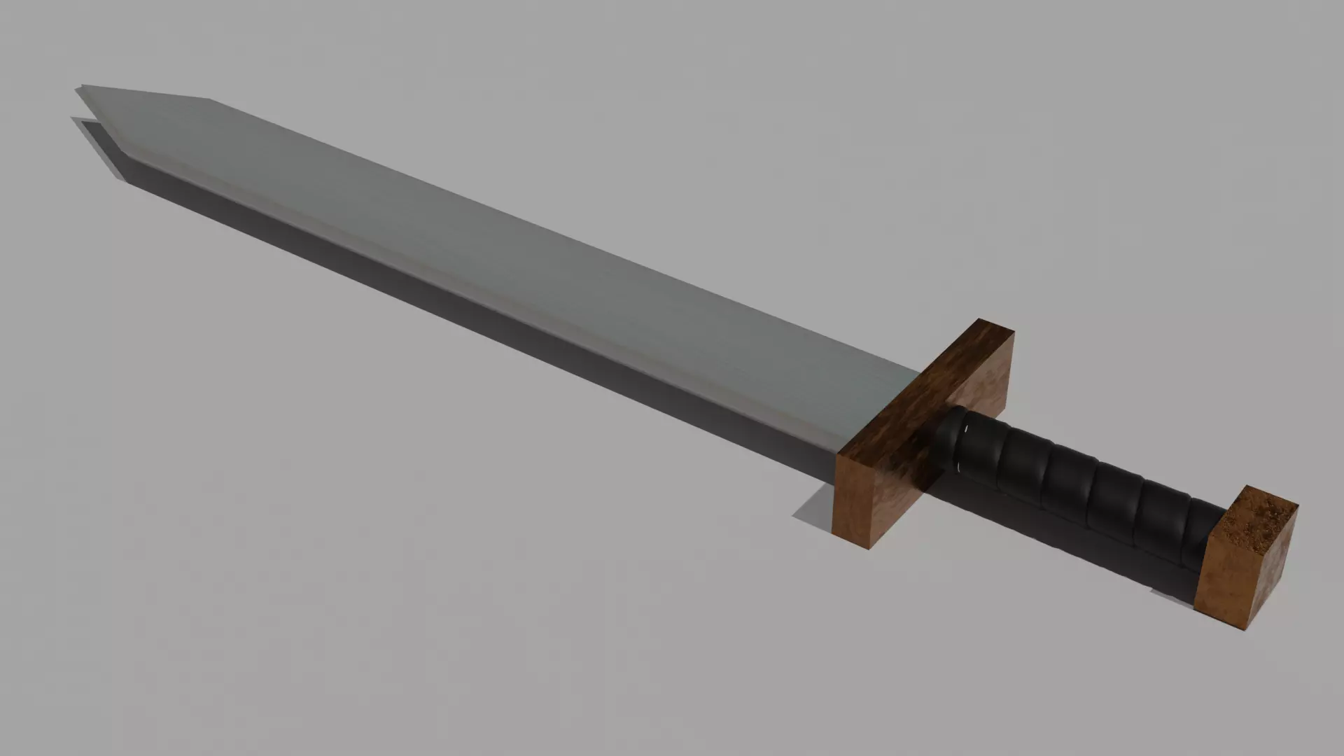 Low Poly Medieval Sword Free low-poly 3D model_0
