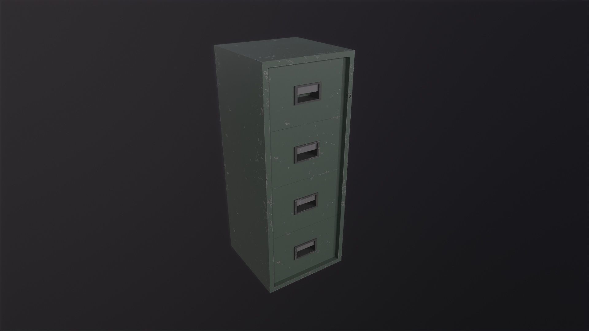File Cabinet 3D Model Low-poly 3D model_3