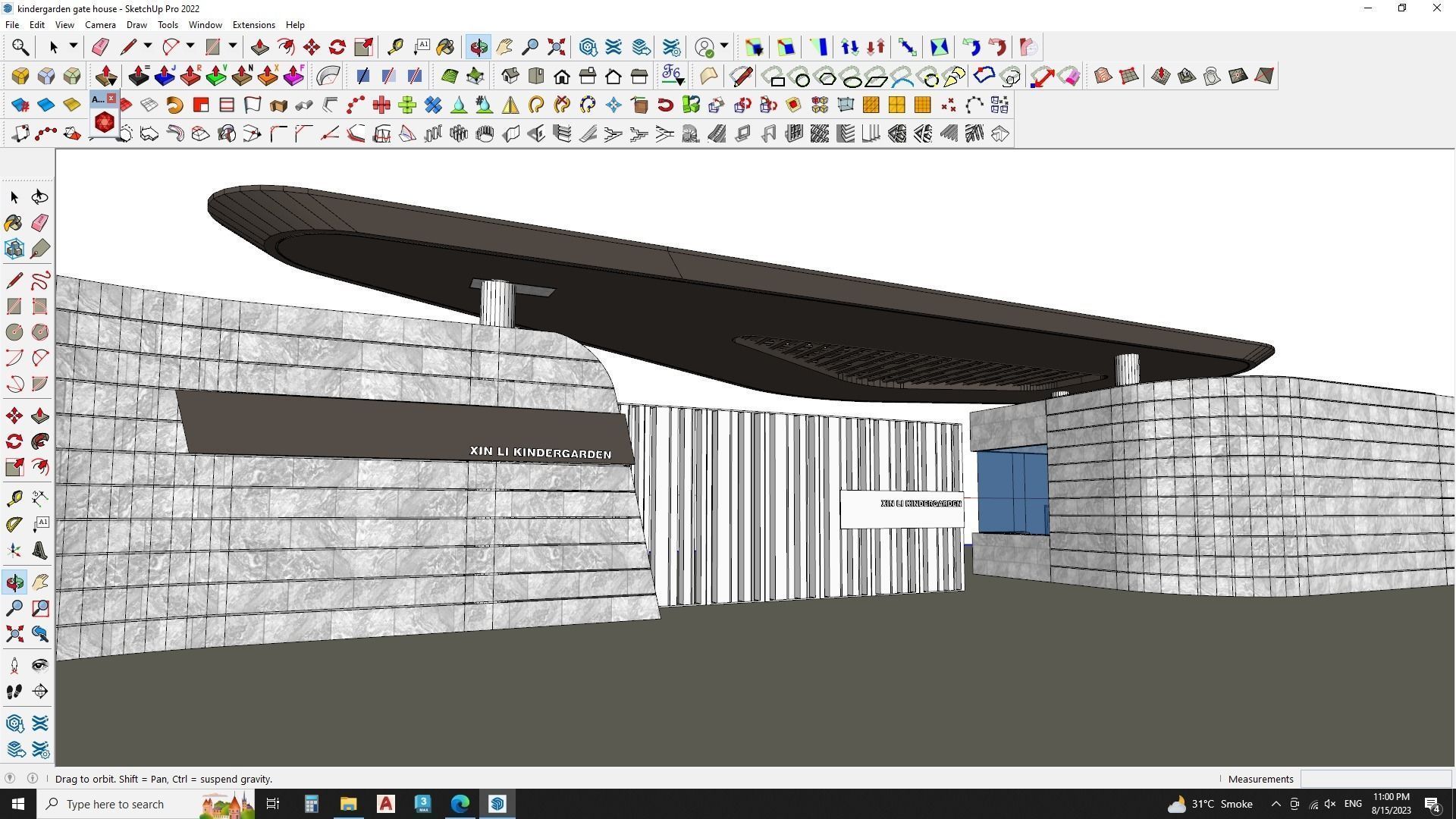 kindergarden gate house 3d model 3D model_2