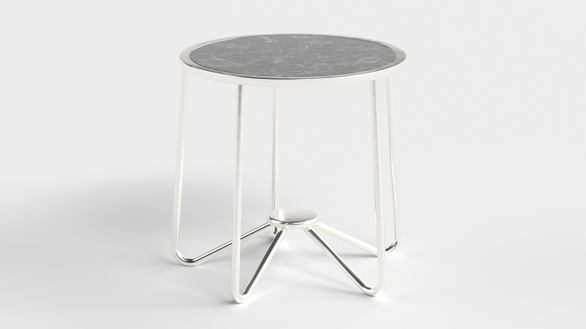 Table 2 Modern and Round Table for Homes Low-poly 3D model_4