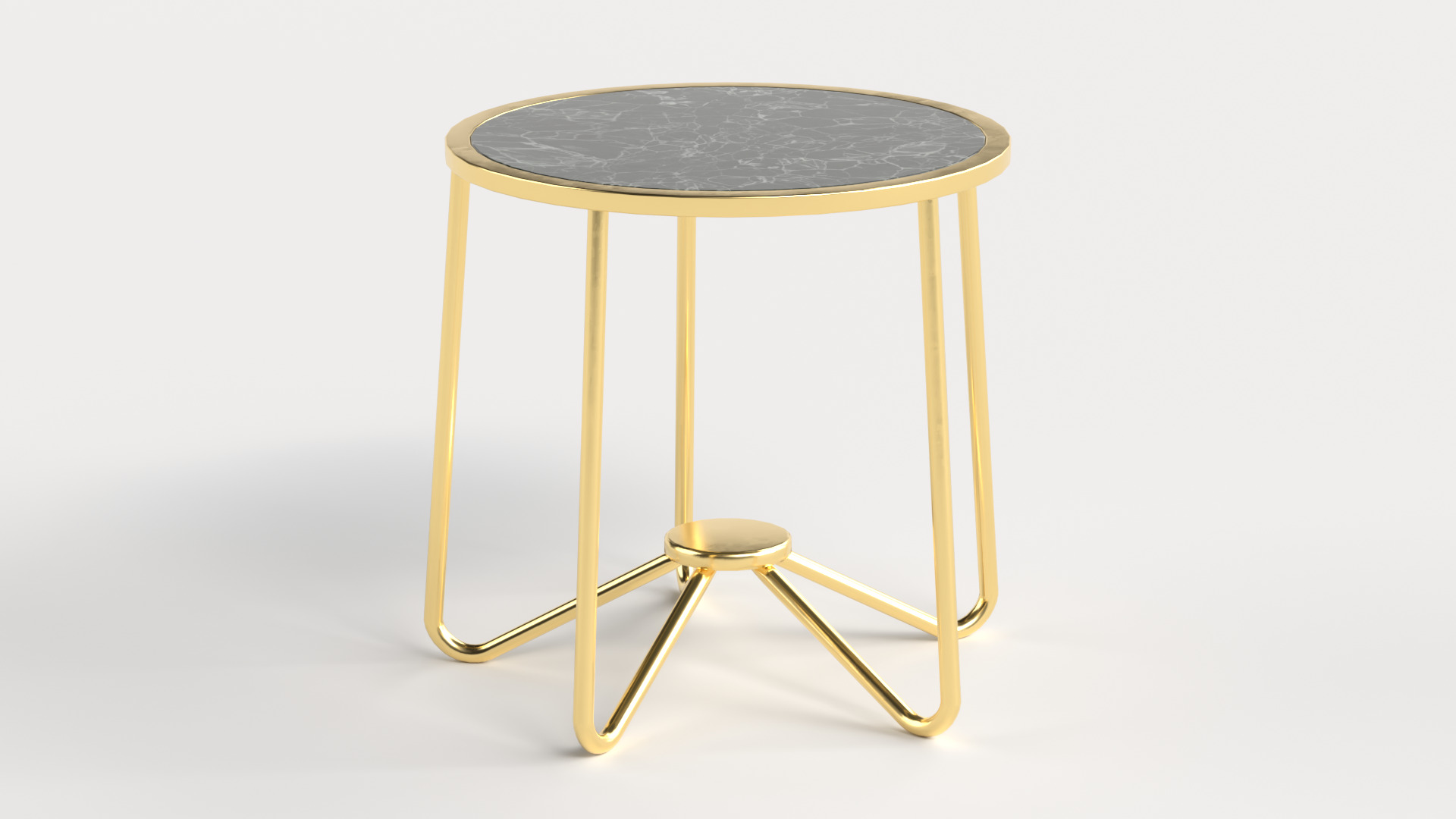 Table 2 Modern and Round Table for Homes Low-poly 3D model_3