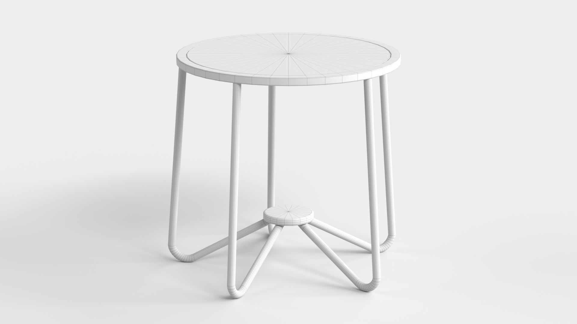 Table 2 Modern and Round Table for Homes Low-poly 3D model_6