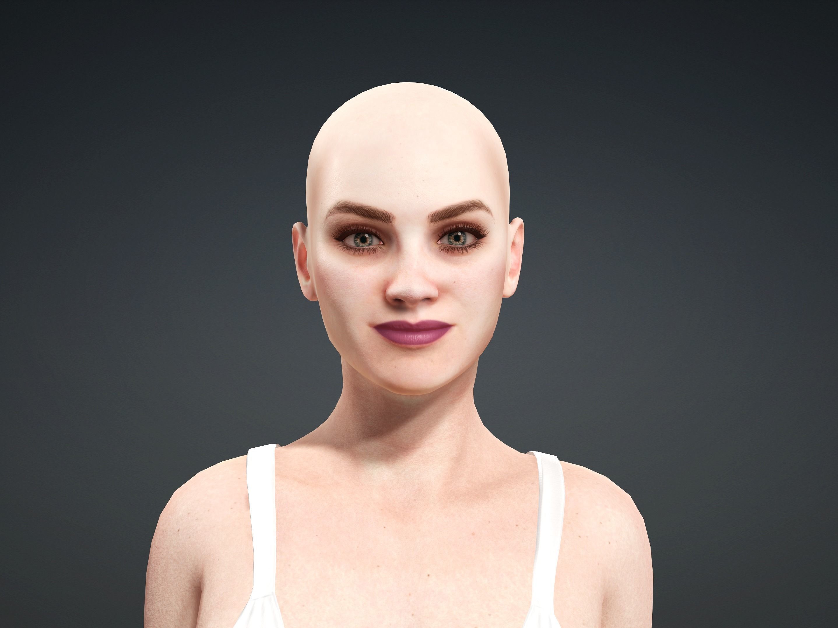 Female Character Pack Low-poly 3D model_3