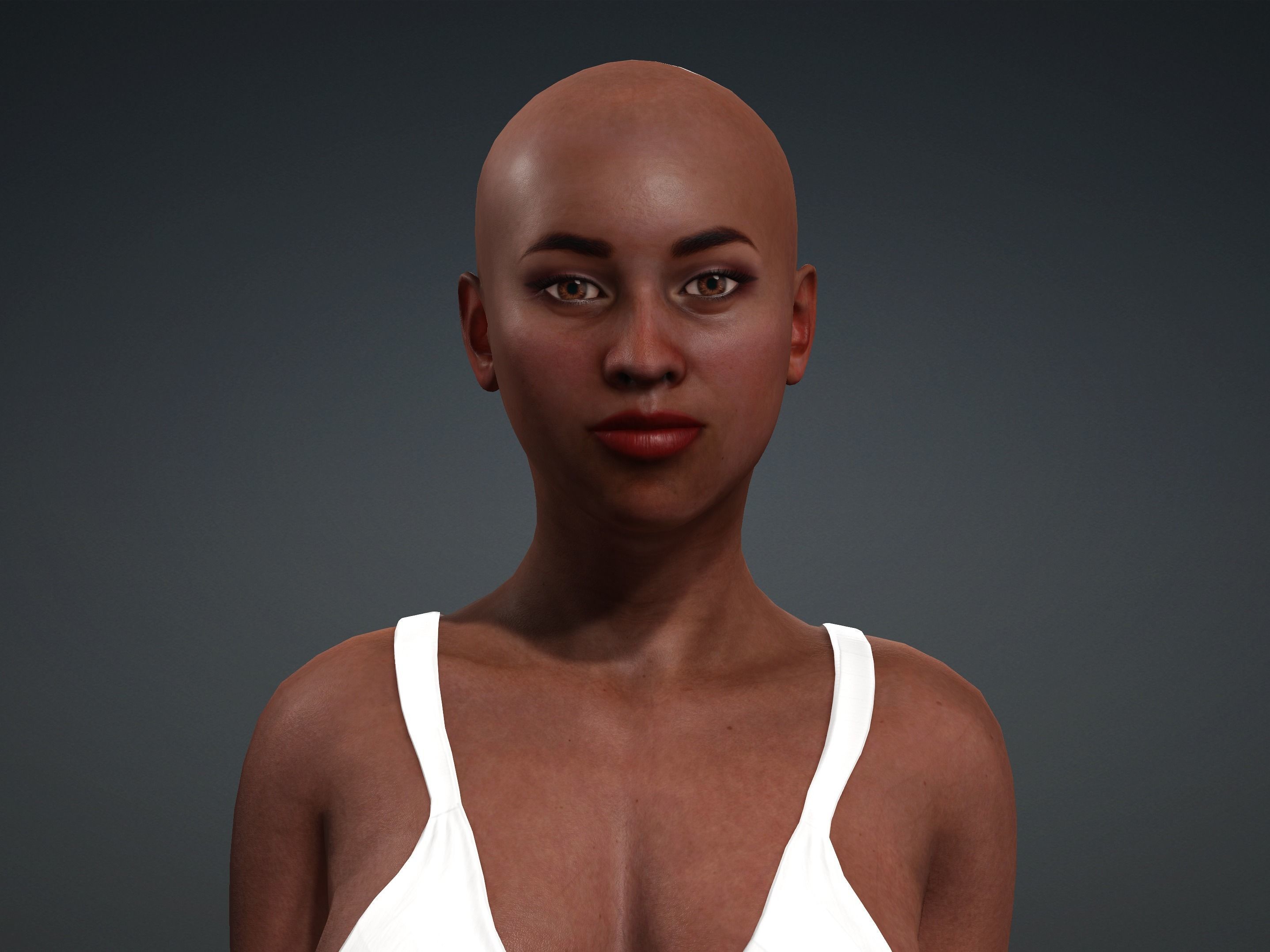 Female Character Pack Low-poly 3D model_2