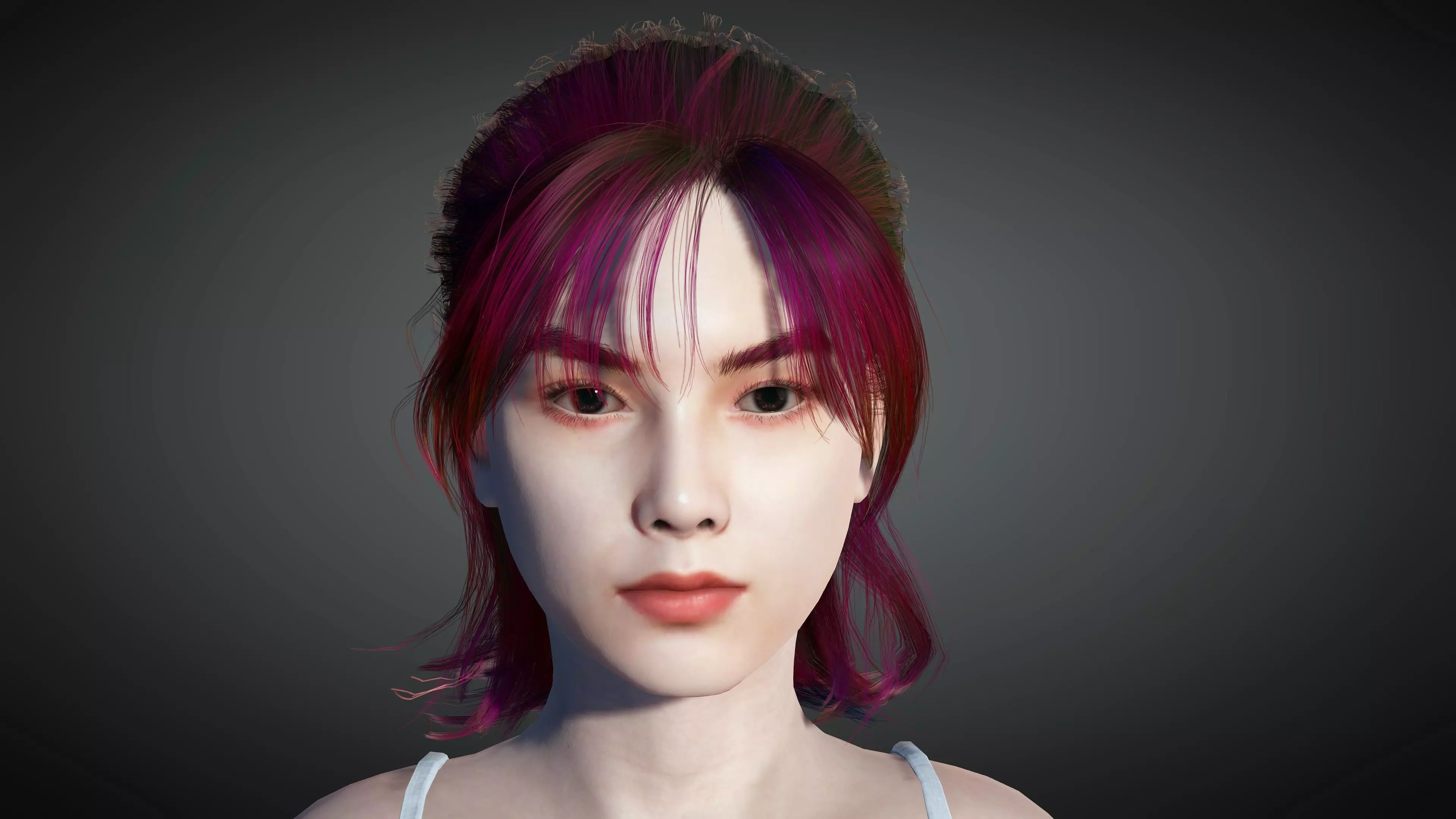 Korean Female Character Low-poly 3D model