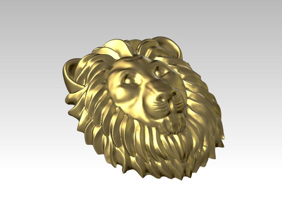 beast head 3D model picture Lion Lion head lion sculpture 3D print model_6