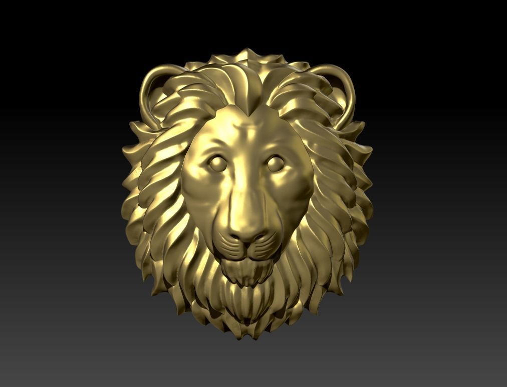 beast head 3D model picture Lion Lion head lion sculpture 3D print model_1