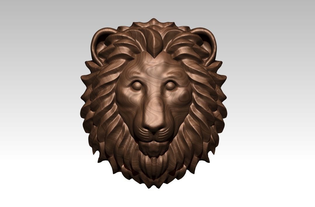 beast head 3D model picture Lion Lion head lion sculpture 3D print model_4