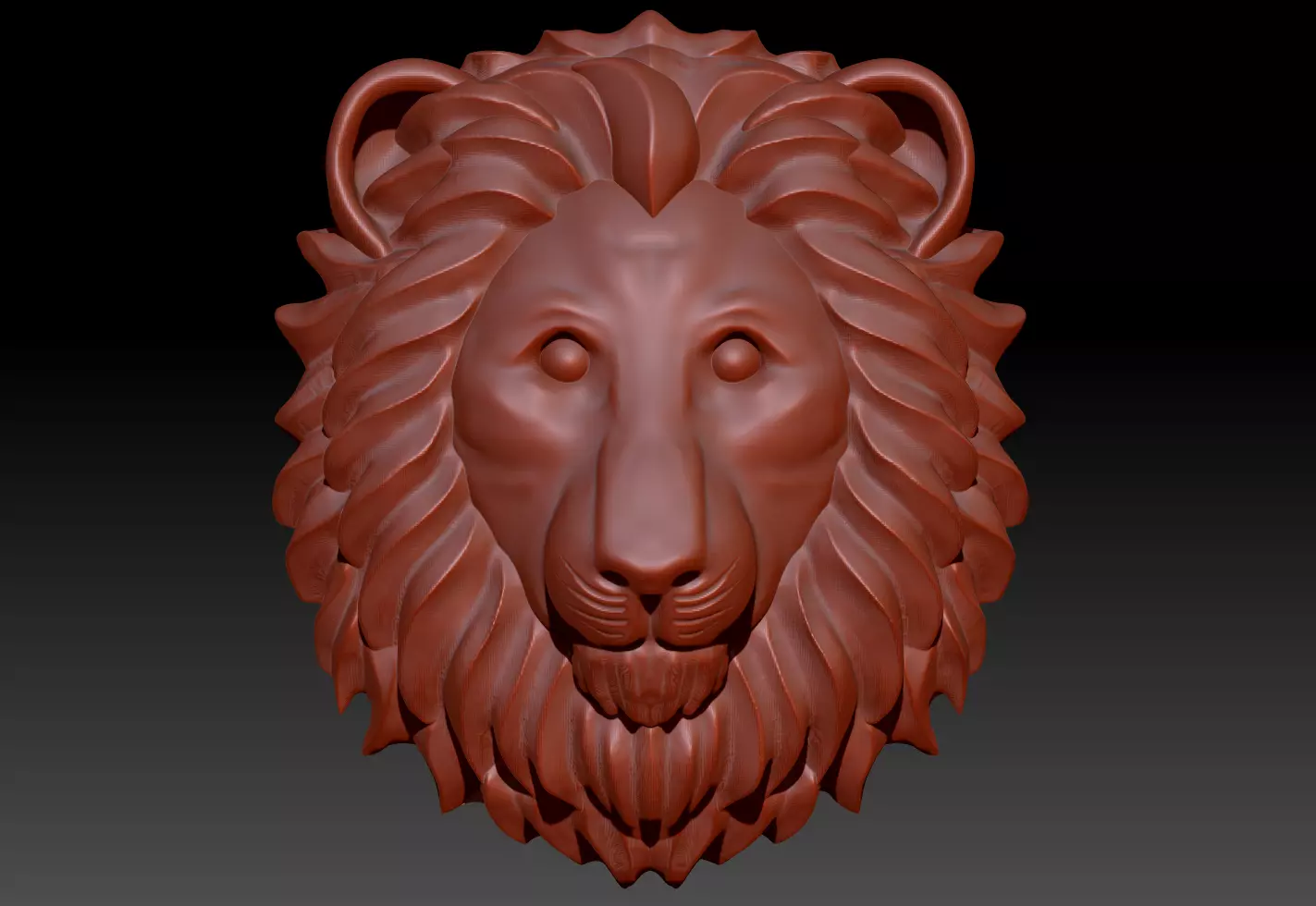 beast head 3D model picture Lion Lion head lion sculpture 3D print model_0