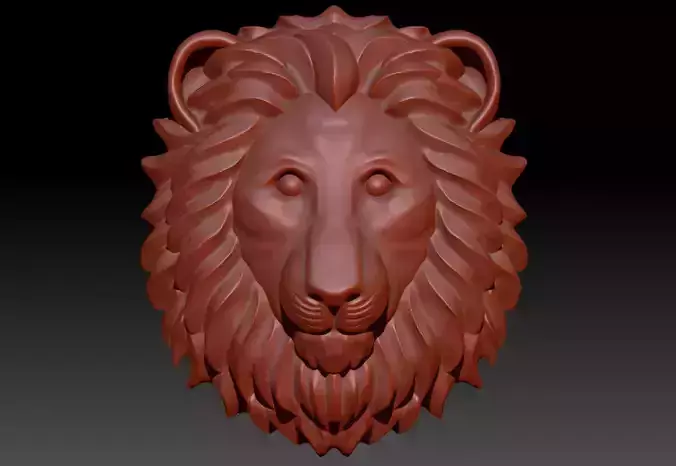beast head 3D model picture Lion Lion head lion sculpture