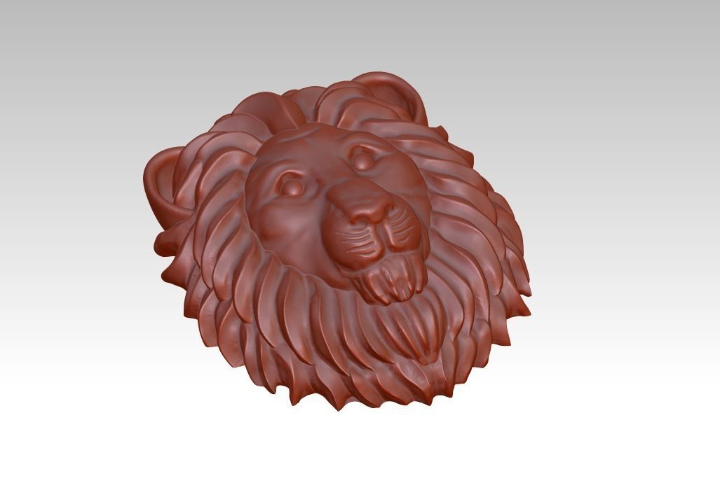 beast head 3D model picture Lion Lion head lion sculpture 3D print model_7