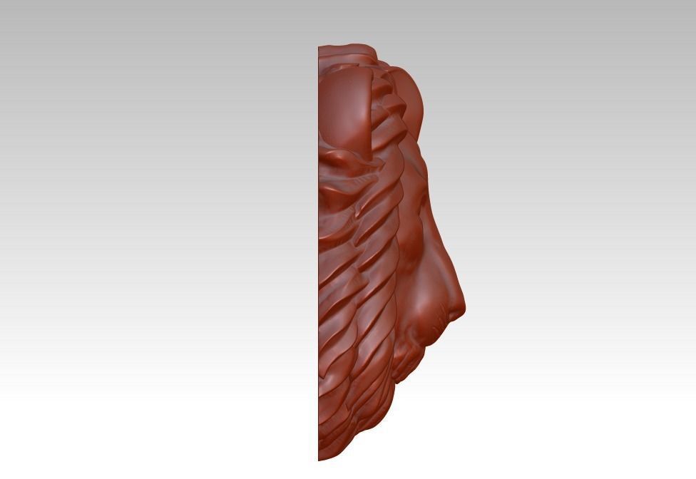 beast head 3D model picture Lion Lion head lion sculpture 3D print model_9