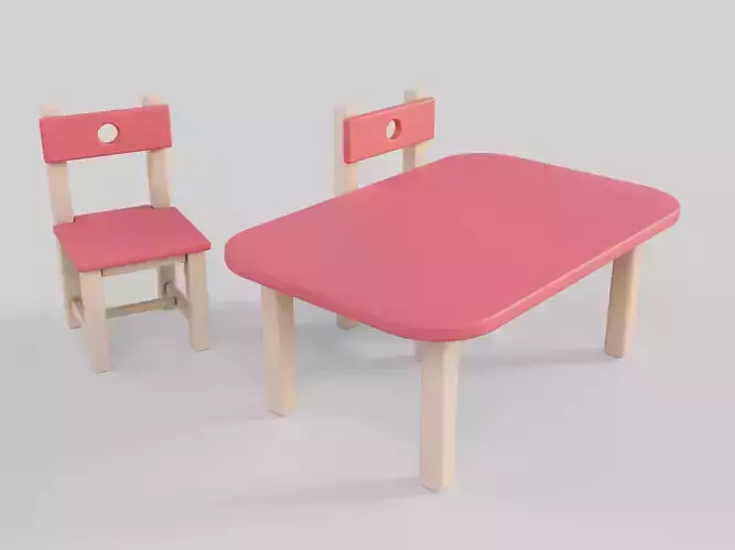 Cartoon Table and Chair 2