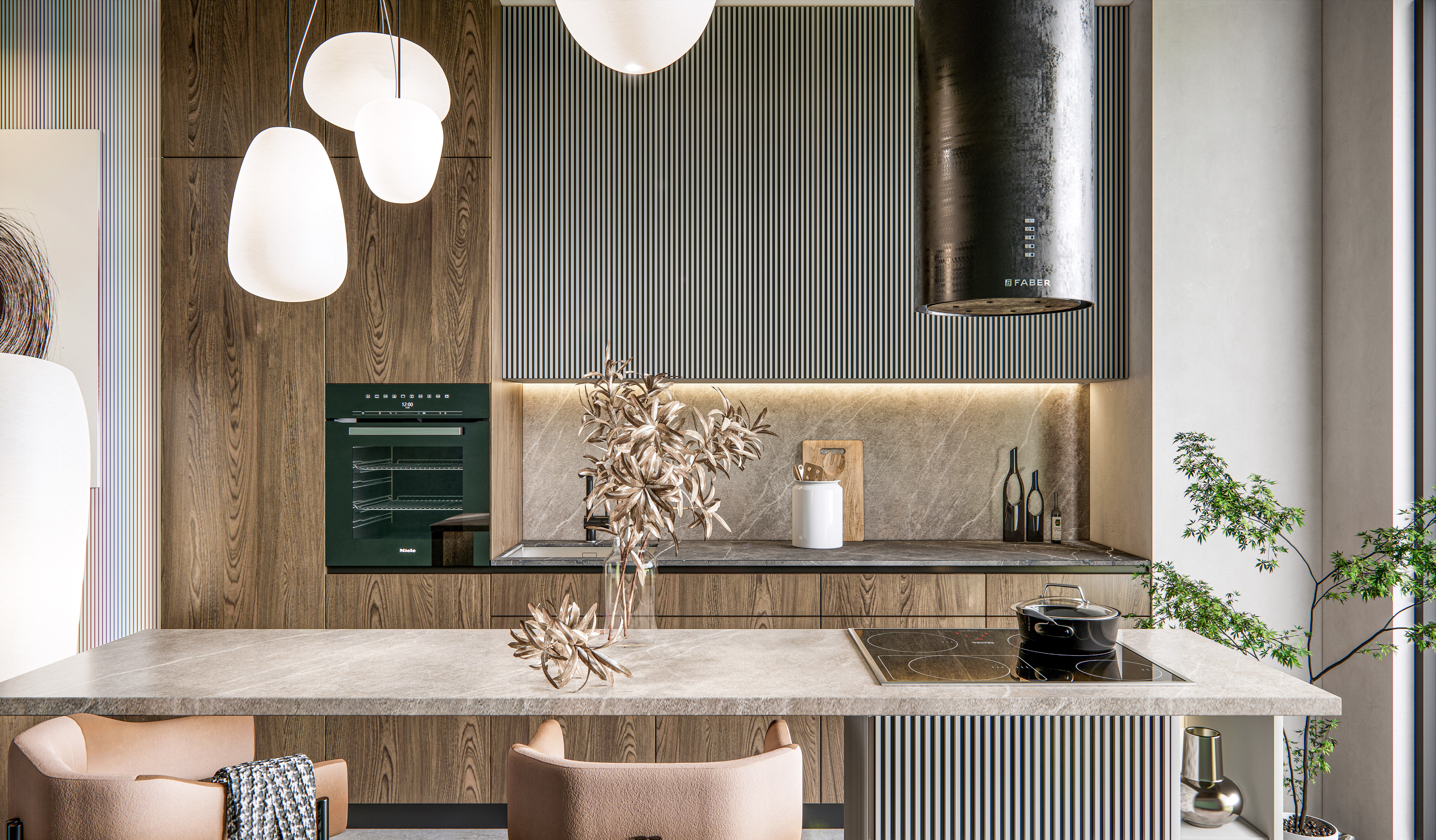 Kitchen fully parametric Resizable manufacturable 0027 3D model_16