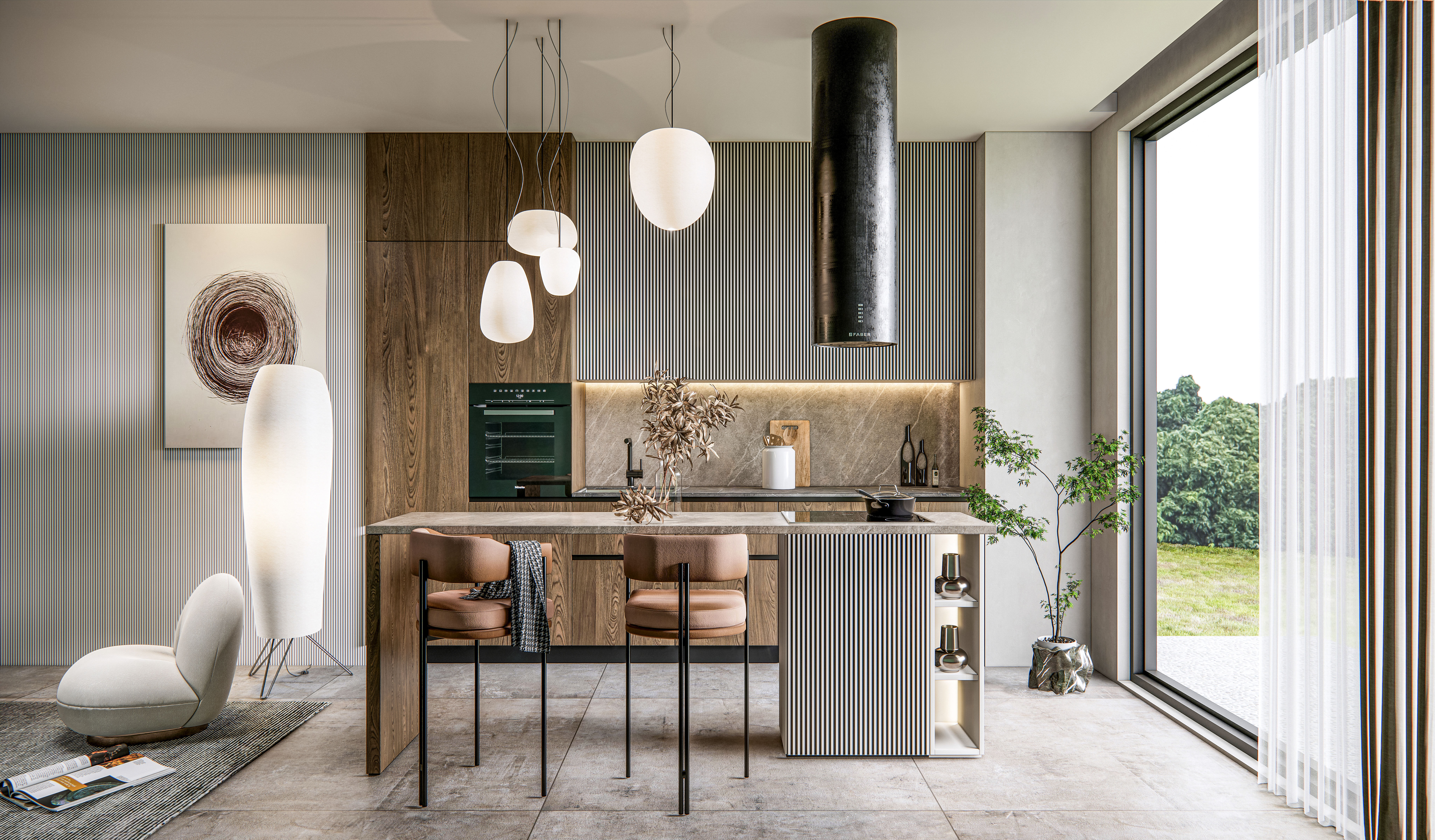 Kitchen fully parametric Resizable manufacturable 0027 3D model_8