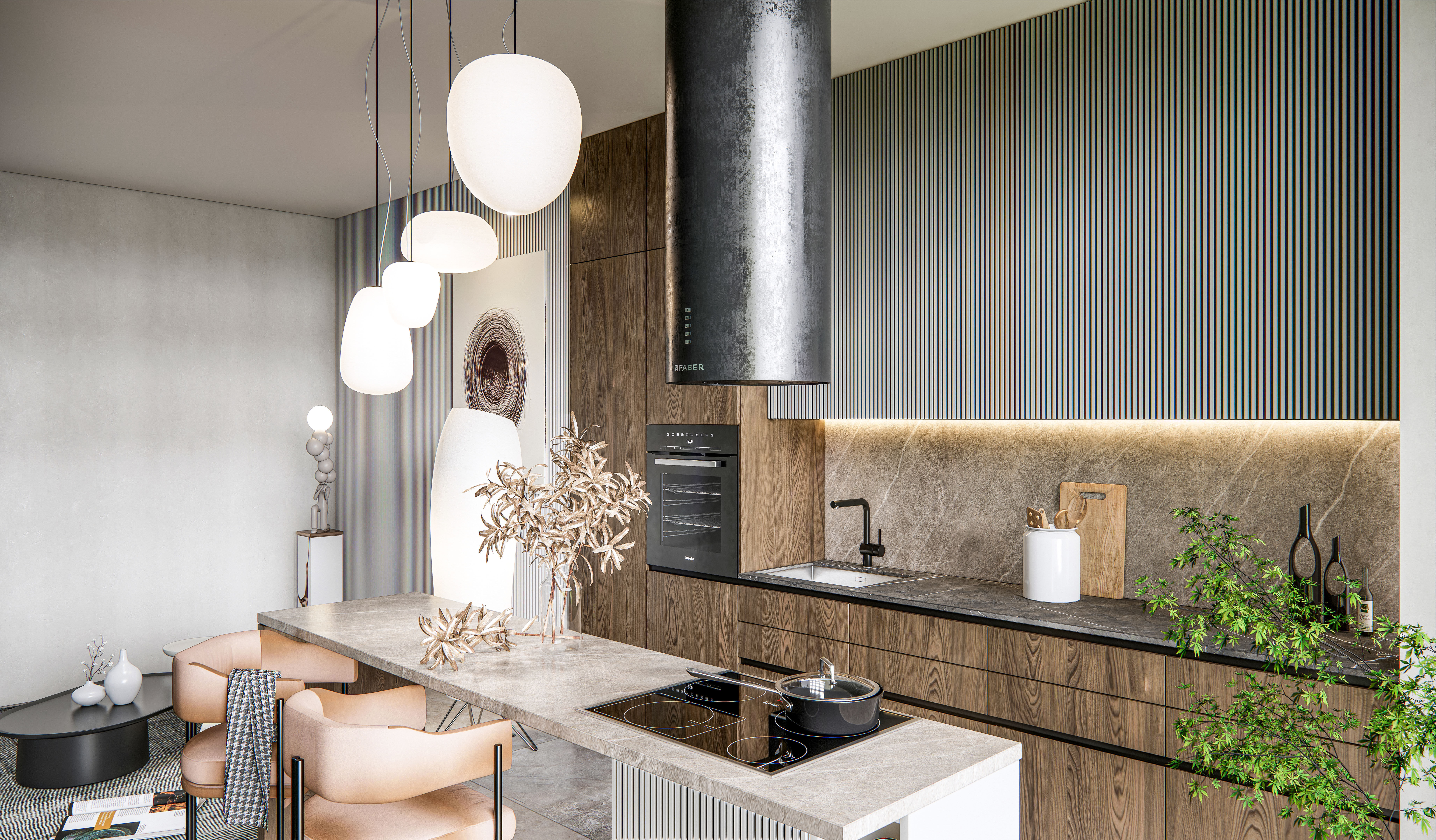 Kitchen fully parametric Resizable manufacturable 0027 3D model_13