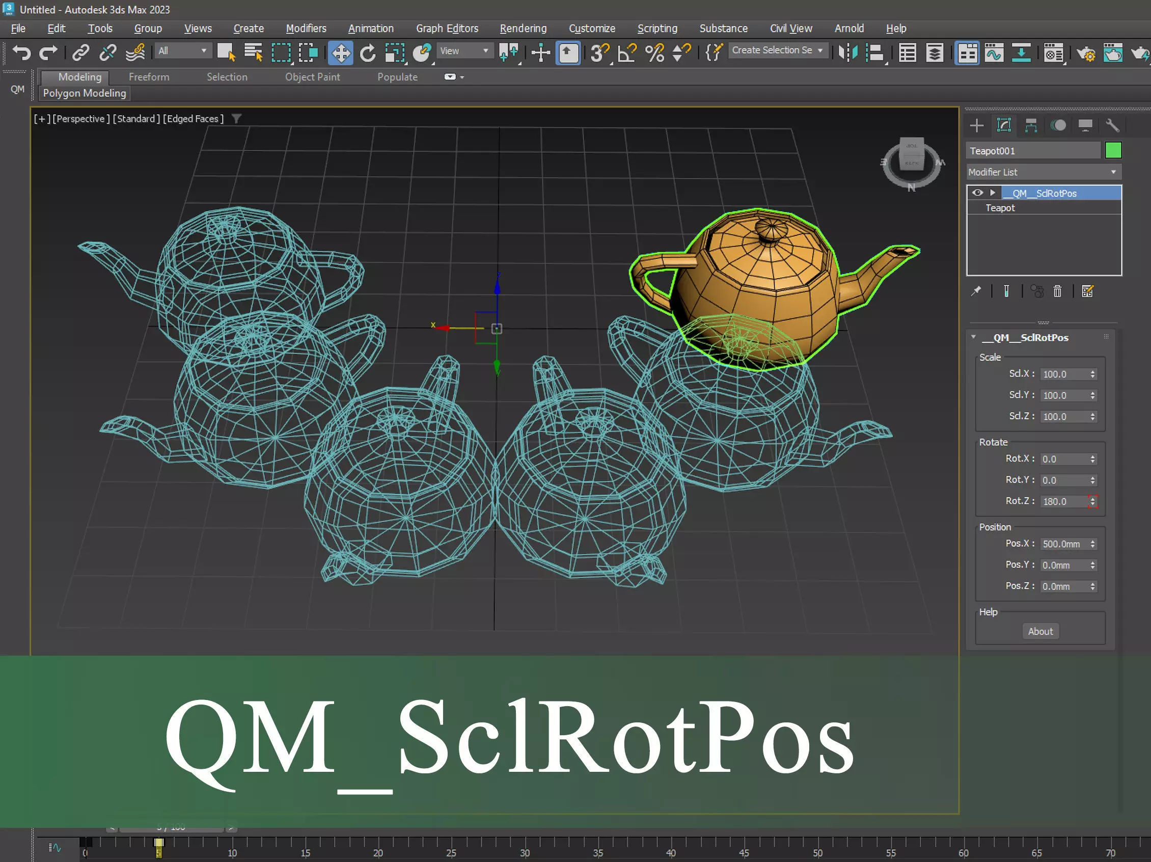 QM SclRotPos Modifier Scripted SimpleMod Plugin Free 3D model