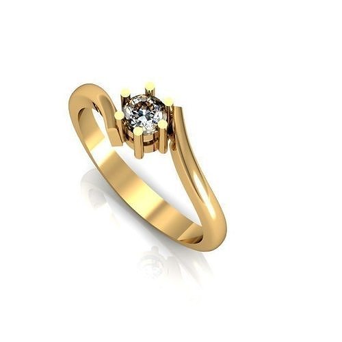 solitair ring 3D print model