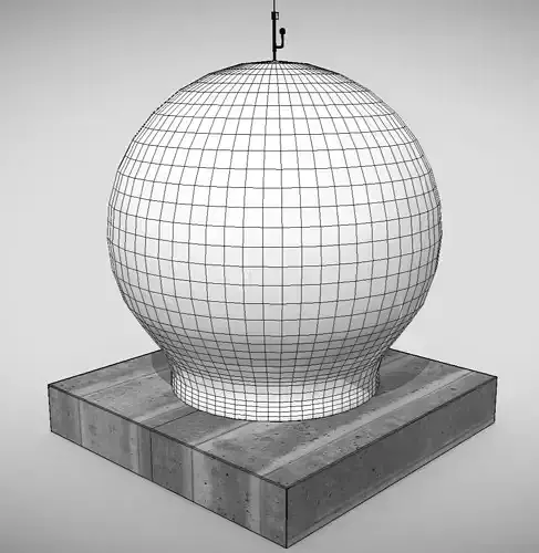 Sphere-Shaped Radome Low-poly 3D model