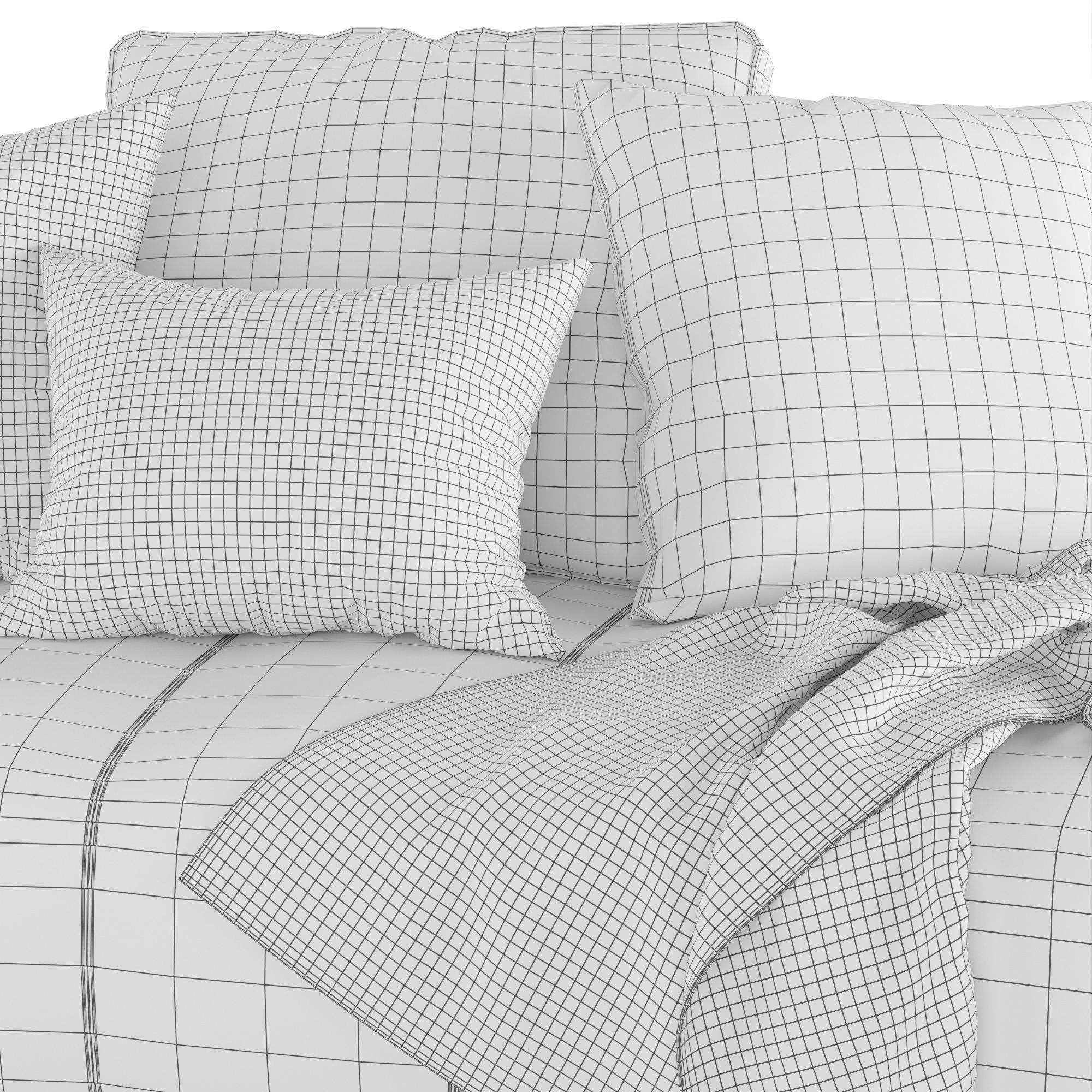 Goodman Rainbow Angled Sofa Without Armrest 3D model_6