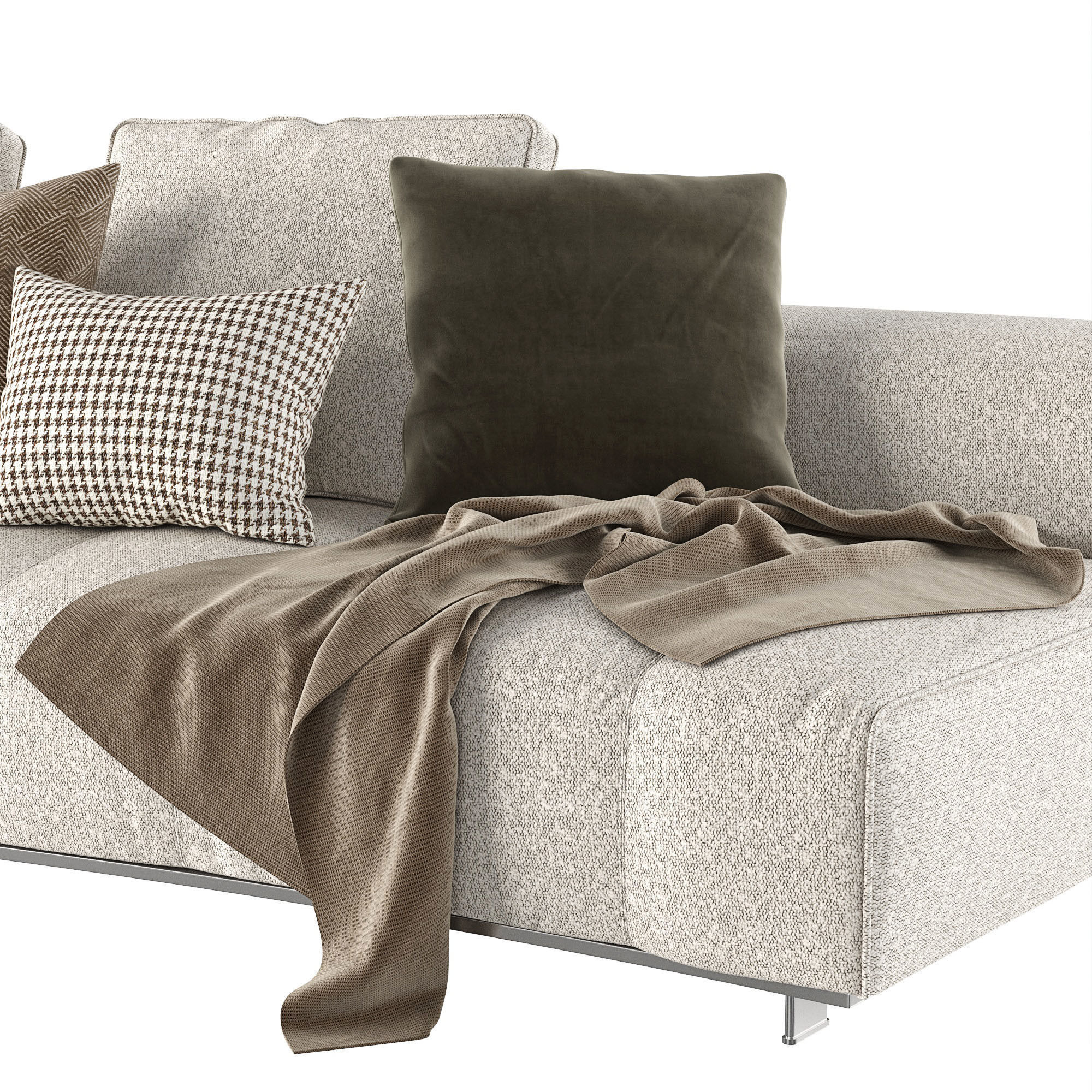 Goodman Rainbow Angled Sofa Without Armrest 3D model_2