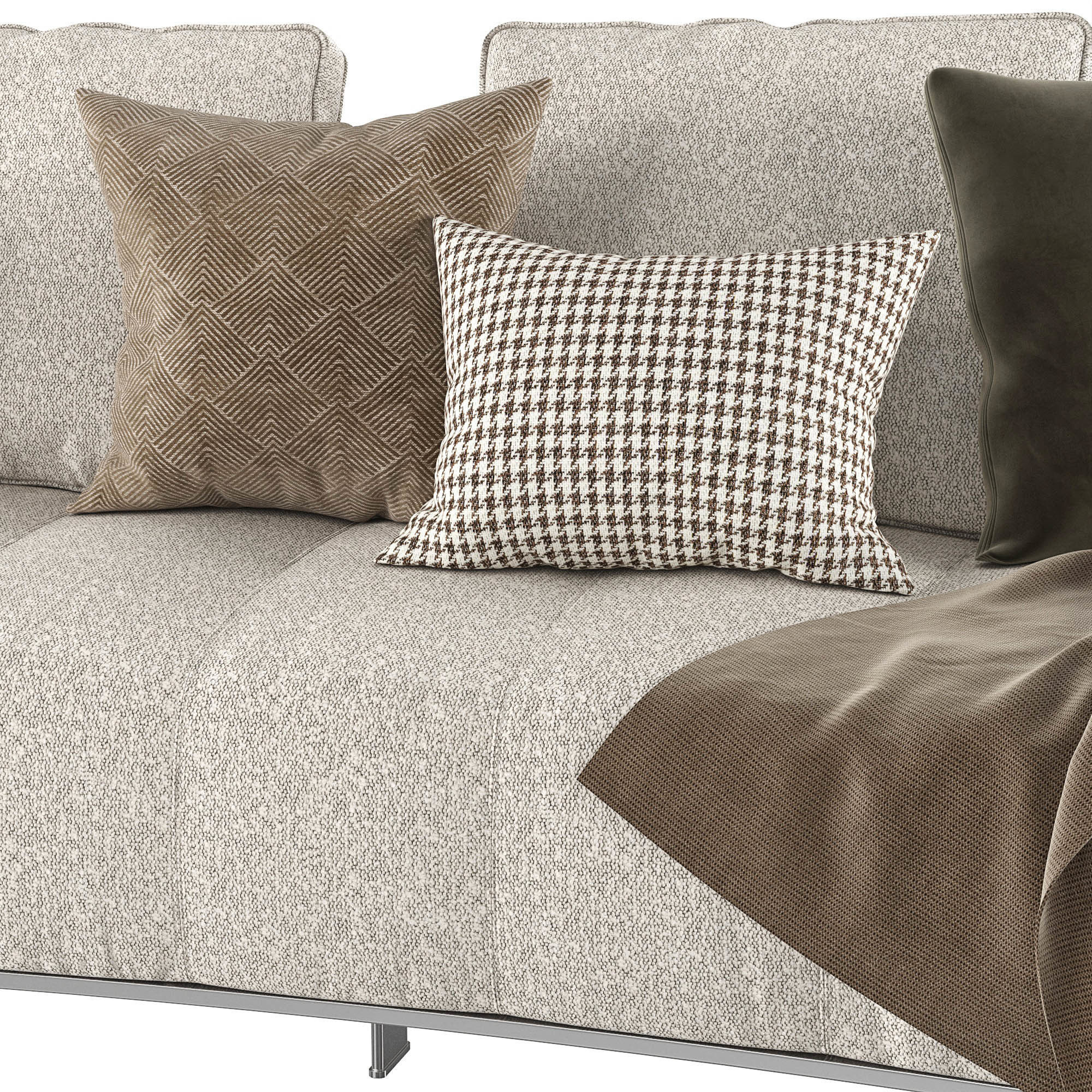 Goodman Rainbow Angled Sofa Without Armrest 3D model_3