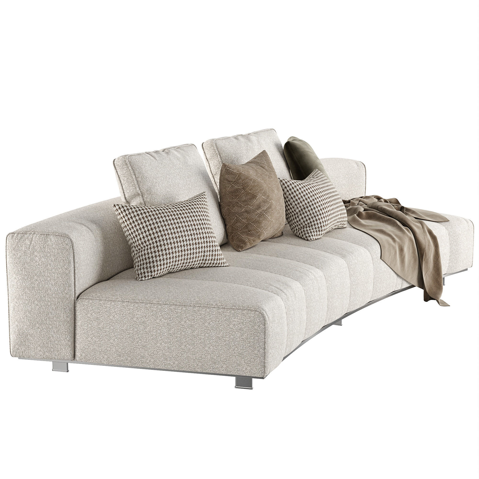 Goodman Rainbow Angled Sofa Without Armrest 3D model_4