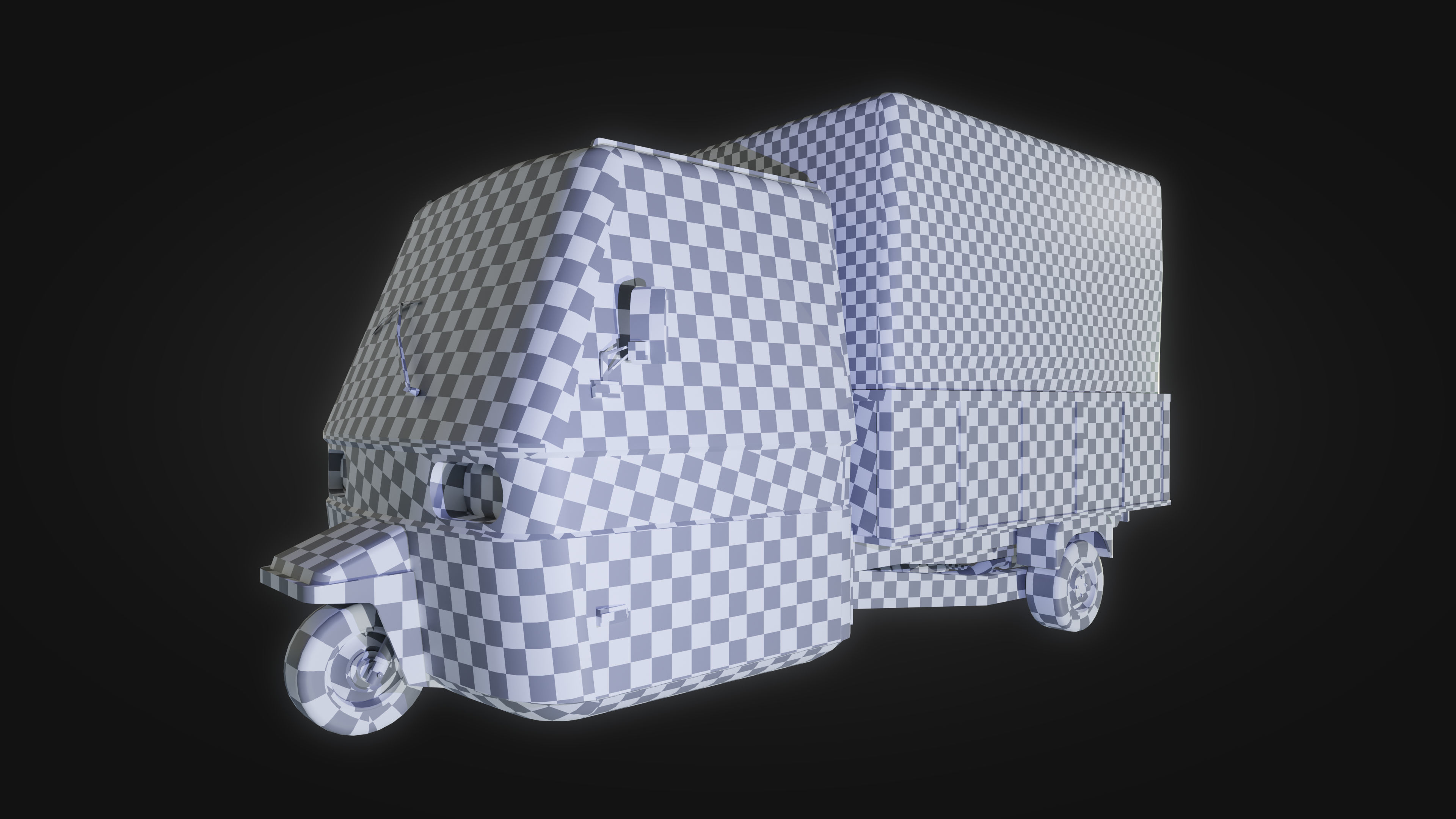 Abandoned tuktuk-inspired car Low-poly 3D model_4