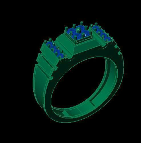 men ring 3D print model_8