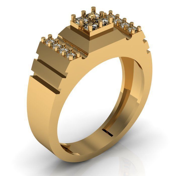 men ring 3D print model_6